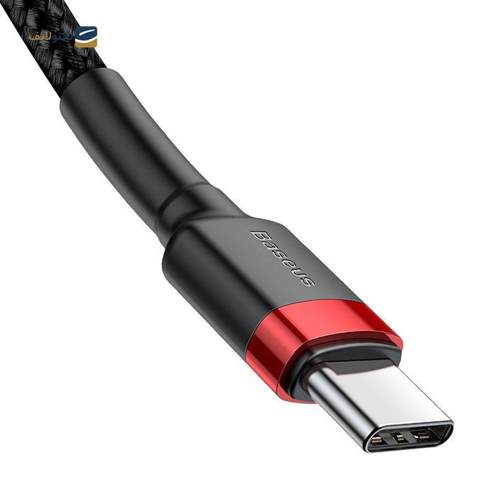 کابل دو سر تایپ سی باسئوس مدل PD 60W طول 1 متر - Baseus Cafule Type-C PD2.0 60W flash charging data line (20V 3A) 1m Red+Black