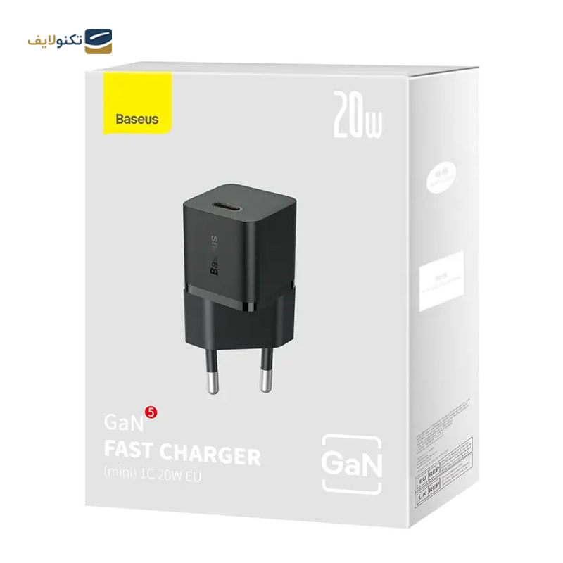 شارژر دیواری باسئوس مدل GaN5 EU CCGN050101 توان 20 وات - Baseus GaN5 EU CCGN050101 Fast Charger- 20W