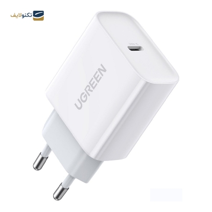 شارژر دیواری یوگرین 20 وات مدل CD137 50698 به همراه کابل تایپ سی به لایتنینگ - Ugreen CD137 50698 20Watt Wall Charger