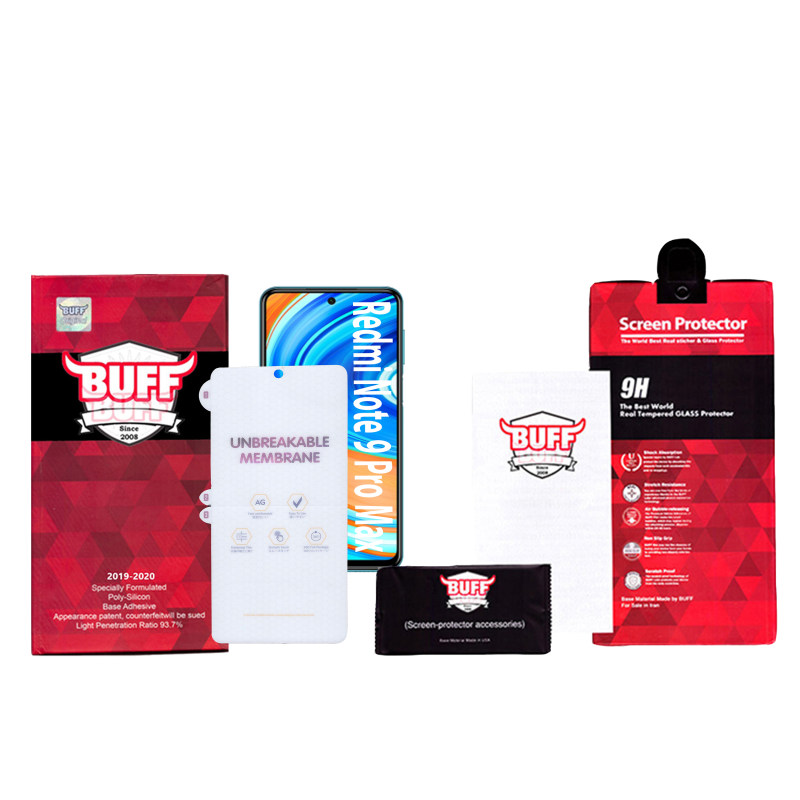 گلس گوشی شیائومی Redmi Note 9 Pro Max بوف مات مدل HgM15 - Buff HgM15 Redmi Note 9 Pro Max Matte Screen Protector