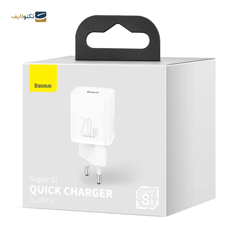 شارژر دیواری باسئوس مدل Super Si quick charger 1C 20W EU توان 2۰ وات - Baseus Super Si quick charger 1C 20W EU