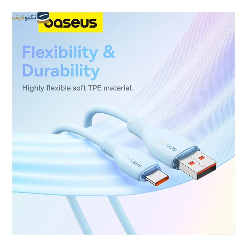 کابل تایپ سی باسئوس مدل PUDDING طول 1.2 متر - Baseus PUDDING Type-C Cable 1.2 M