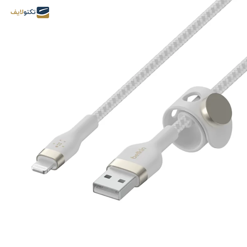 کابل تبدیل لایتنینگ بلکین مدل BOOST Charge Pro Flex طول 3 متر - Belkin BOOST↑Charge Pro Flex Lightning To USB-A Cable (3m)