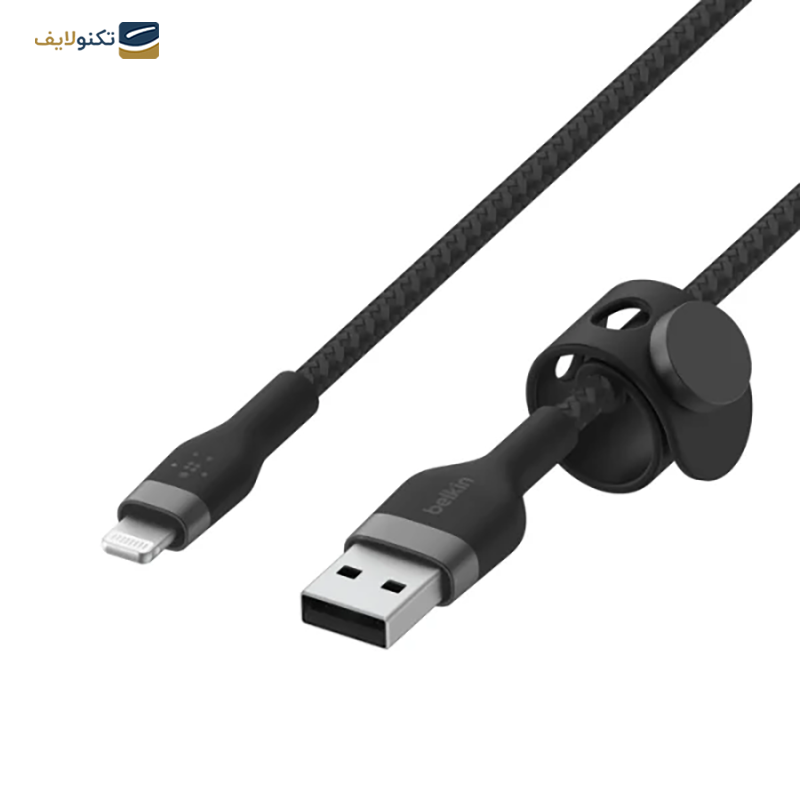 کابل تبدیل لایتنینگ بلکین مدل BOOST Charge Pro Flex طول 3 متر - Belkin BOOST↑Charge Pro Flex Lightning To USB-A Cable (3m)