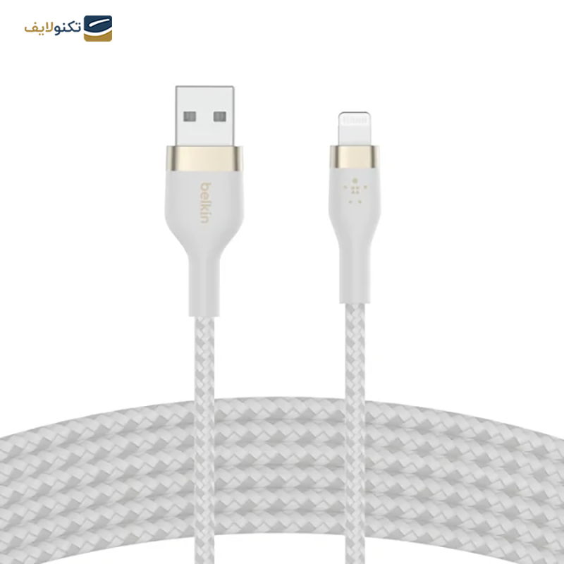 کابل تبدیل لایتنینگ بلکین مدل BOOST Charge Pro Flex طول 3 متر - Belkin BOOST↑Charge Pro Flex Lightning To USB-A Cable (3m)