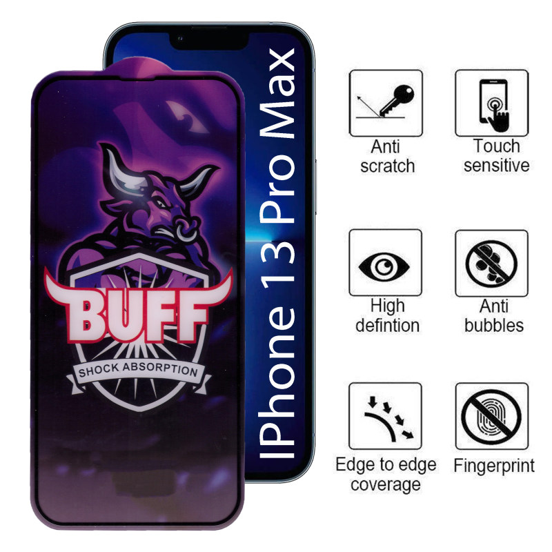 گلس گوشی اپل iPhone 13 Pro Max بوف مدل 5D-G - Buff 5D-G Iphone 13 Pro Max Screen Protector