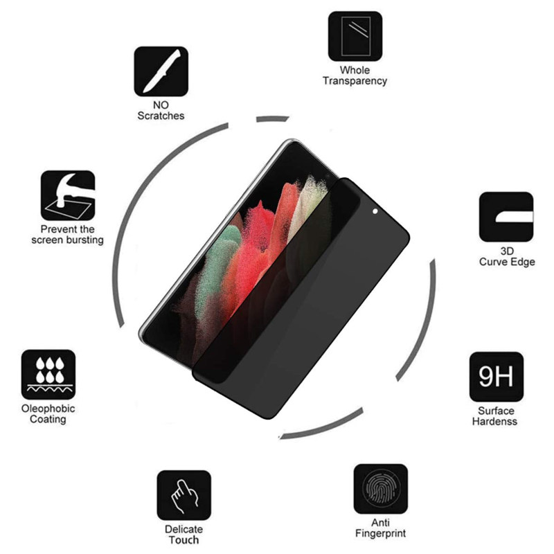 گلس گوشی سامسونگ Galaxy S21 Ultra بوف حریم شخصی مدل Sp03 به همراه بیمه شکستگی - Buff Sp03 Galaxy S21 Ultra Privacy Screen Protector