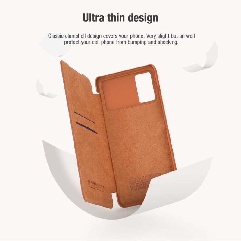 کیف کلاسوری گوشی شیائومی Poco X4 Pro 5G نیلکین مدل Qin Pro Leather  - Nillkin Qin Pro Leather cover for Poco X4 Pro 5G