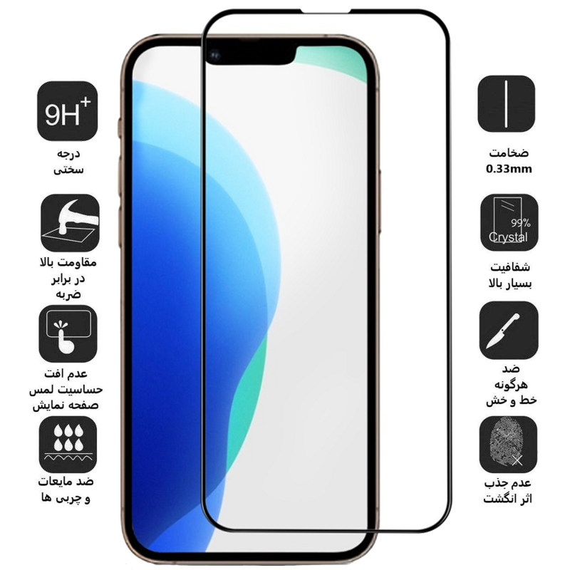 گلس گوشی اپل iPhone 13 Pro بوف مدل Static - Buff Static iPhone 13 Pro Screen Protector