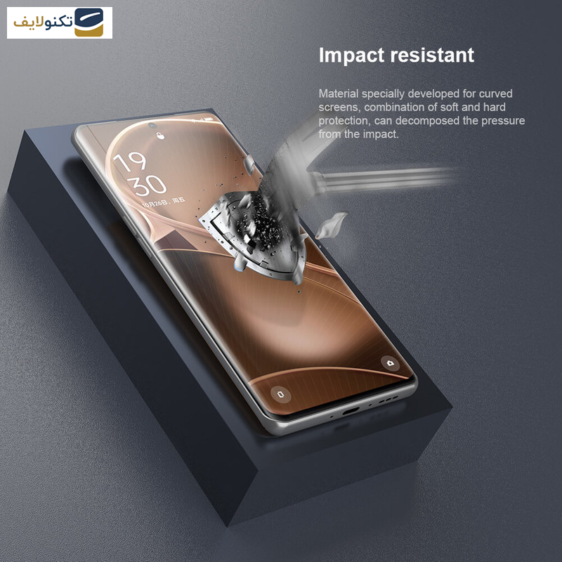 محافظ صفحه نمایش گوشی اوپو Find X6 Pro نیلکین مدل Impact Resistant بسته دو عددی - Nillkin Impact Resistant Curved Film for Oppo Find X6 Pro 2 pieces