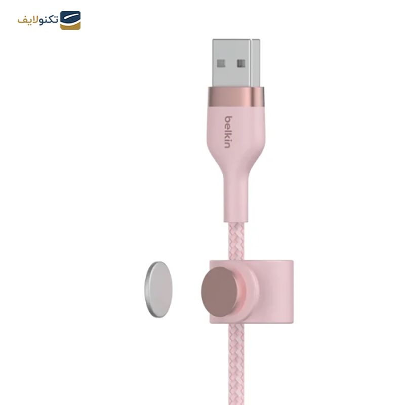 کابل تبدیل لایتنینگ بلکین مدل BOOST Charge Pro Flex طول 1 متر - Belkin BOOST↑Charge Pro Flex Lightning To USB-A Cable (1m)