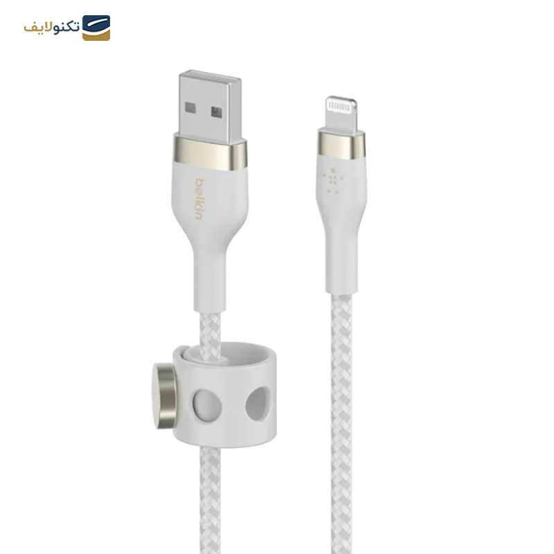 کابل تبدیل لایتنینگ بلکین مدل BOOST Charge Pro Flex طول 1 متر - Belkin BOOST↑Charge Pro Flex Lightning To USB-A Cable (1m)