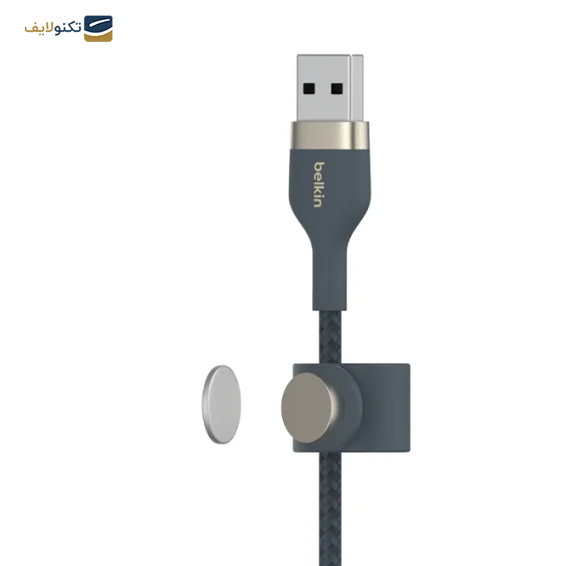 کابل تبدیل لایتنینگ بلکین مدل BOOST Charge Pro Flex طول 1 متر - Belkin BOOST↑Charge Pro Flex Lightning To USB-A Cable (1m)