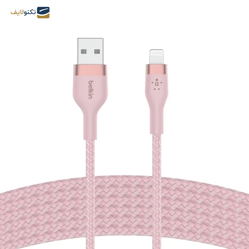 کابل تبدیل لایتنینگ بلکین مدل BOOST Charge Pro Flex طول 1 متر - Belkin BOOST↑Charge Pro Flex Lightning To USB-A Cable (1m)