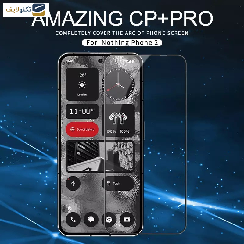 محافظ صفحه نمایش گوشی ناتینگ Phone 2a- Phone 2 نیلکین مدل CP Plus Pro - Nillkin Amazing CP Plus Pro tempered glass screen protector for Nothing Phone 2a- Nothing Phone 2