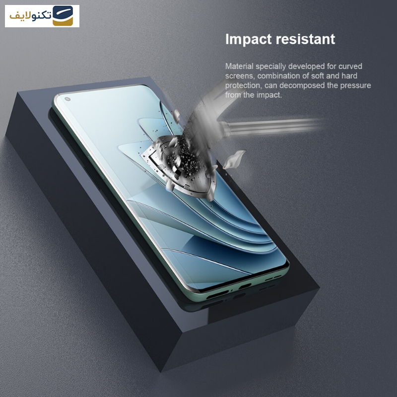 محافظ صفحه نمایش نیلکین مدل Impact Resistant مناسب برای گوشی موبایل وان پلاس OnePlus 10 Pro بسته دوعددی - Nillkin Impact Resistant Curved Film for Oneplus 10 Pro 2 pieces