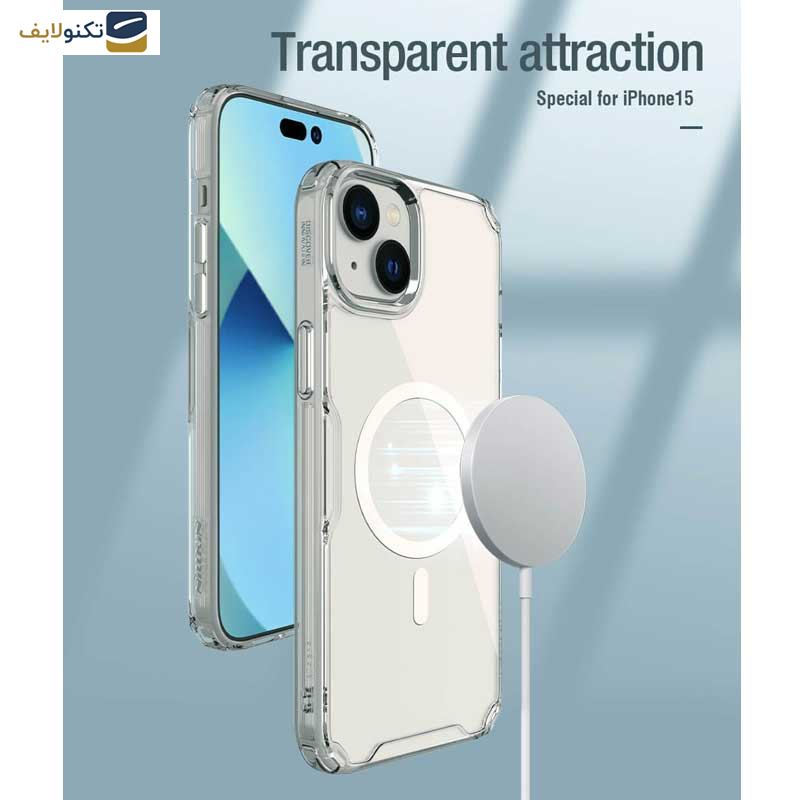 کاور گوشی اپل iPhone 15 نیلکین مدل Nature TPU Pro Magnetic - Nillkin Nature TPU Pro Magnetic case for Apple iPhone 15