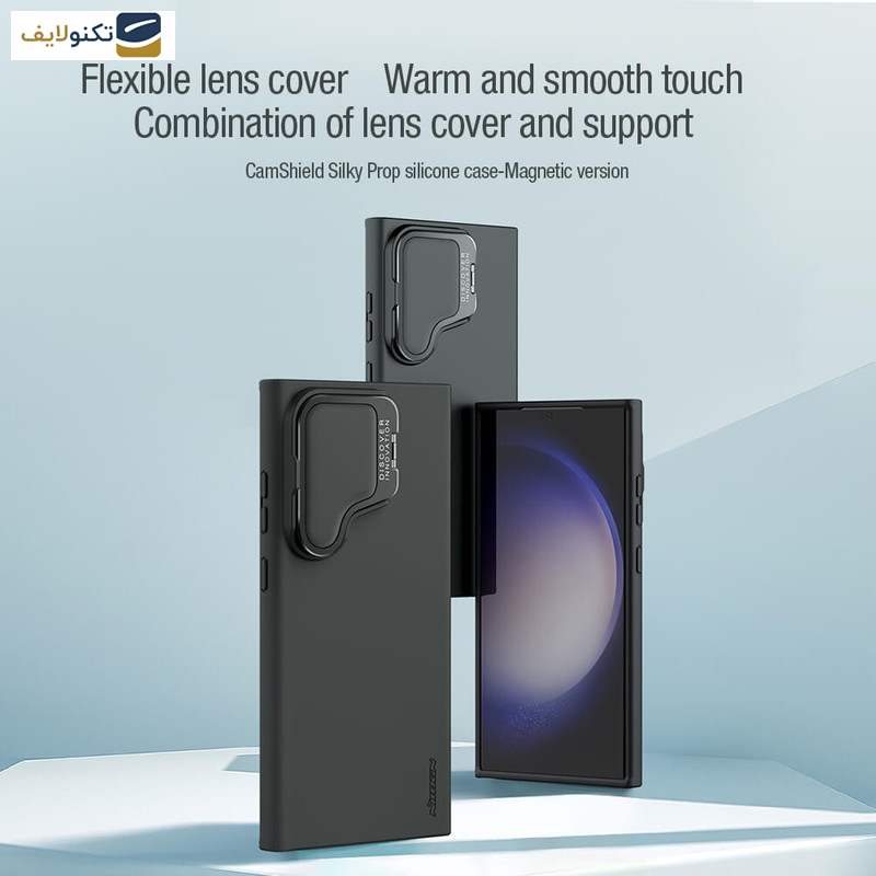 کاور گوشی سامسونگ Galaxy S24 Ultra نیلکین مدل CamShield Silky Prop Magnetic MagSafe Silicon  - Nillkin CamShield Silky Prop Magnetic MagSafe silicon case for Samsung Galaxy S24 Ultra