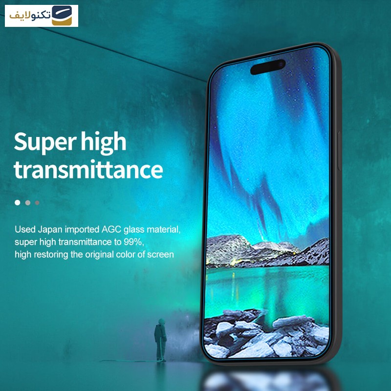 محافظ صفحه نمایش گوشی اپل iPhone 15 نیلکین مدل H Plus Pro - Nillkin Amazing H Plus Pro tempered glass screen protector for Apple iPhone 15