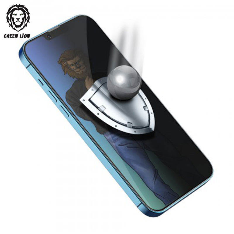 گلس گوشی اپل iPhone 13 pro max /14 Plus گرین حریم شخصی مدل Steve Privacy - Green Lion iPhone 13 pro max /14 Plus Privacy Steve Privacy