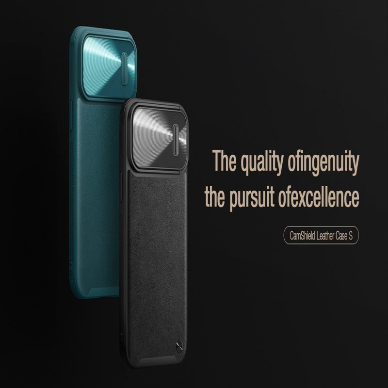 کاور گوشی اپل iPhone 13 / 14 نیلکین مدل CamShield Leather S Case   - Nillkin CamShield Leather S Case cover for iPhone 13 / 14