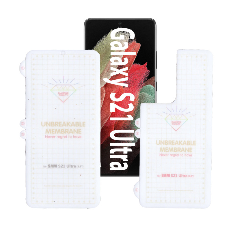 محافظ صفحه نمایش و پشت گوشی سامسونگ Galaxy S21 Ultra بوف مدل Hg01 - buff Galaxy S21 Ultra Hg01 back and Screen Protector