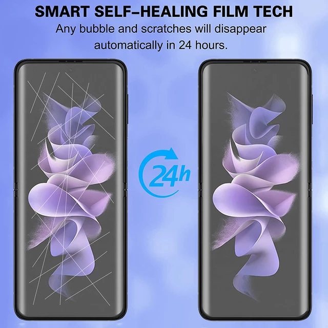 محافظ صفحه نمایش و پشت گوشی سامسونگ Galaxy Z Flip 4 بوف مات مدل Hydrogel-Matte - Buff Hydrogel-Matte Galaxy Z Flip 4 back and Screen Protector