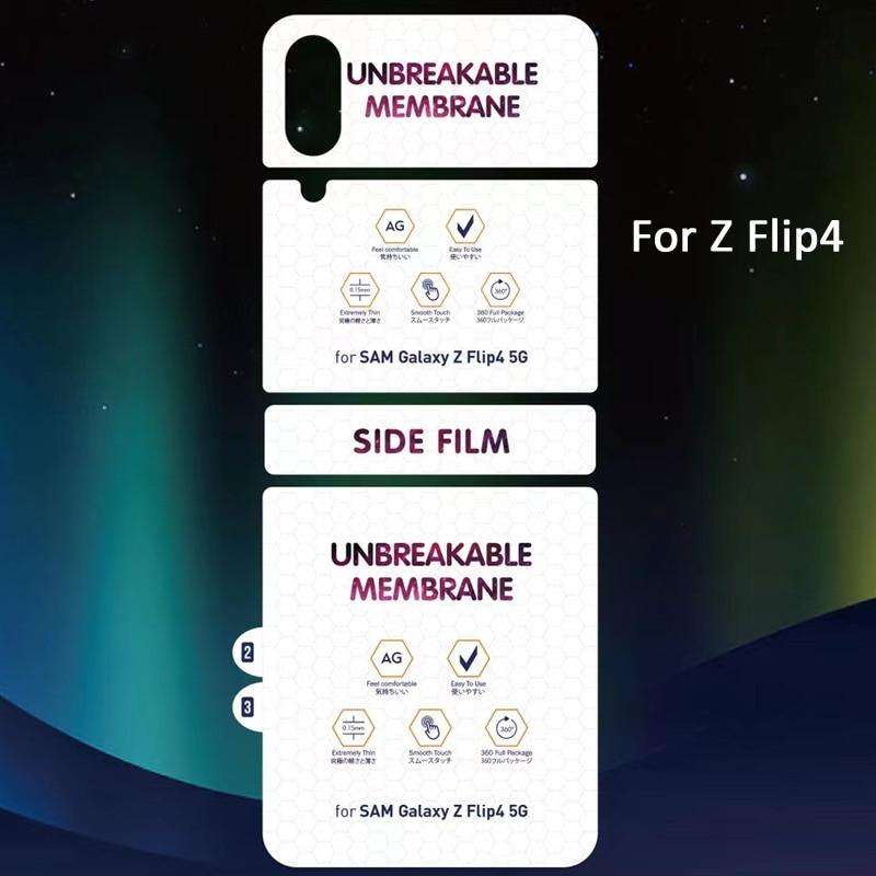 محافظ صفحه نمایش و پشت گوشی سامسونگ Galaxy Z Flip 4 بوف مات مدل Hydrogel-Matte - Buff Hydrogel-Matte Galaxy Z Flip 4 back and Screen Protector