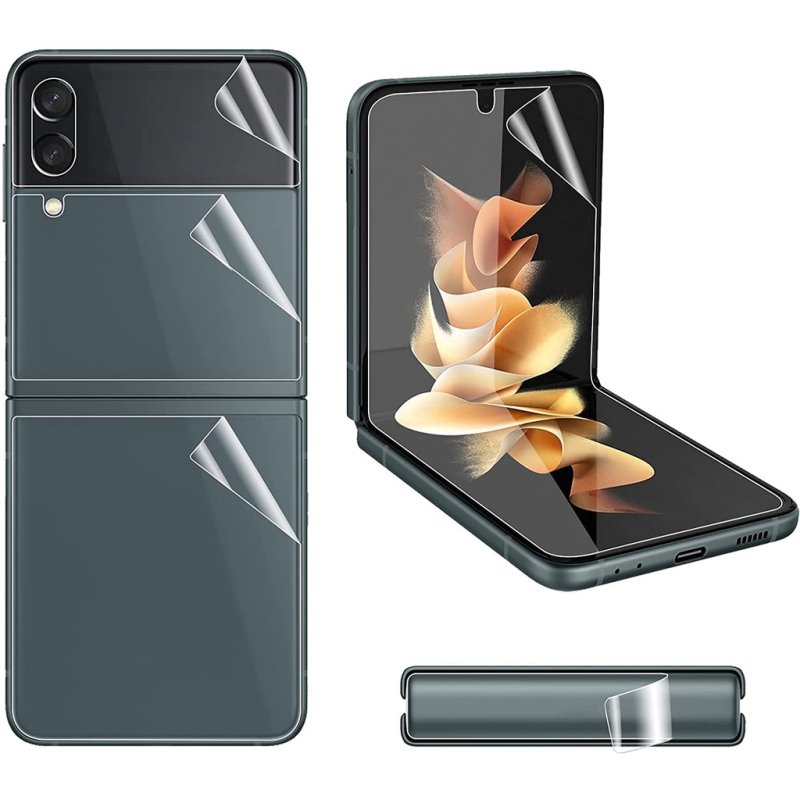 محافظ صفحه نمایش و پشت گوشی سامسونگ Galaxy Z Flip 4 بوف مات مدل Hydrogel-Matte - Buff Hydrogel-Matte Galaxy Z Flip 4 back and Screen Protector