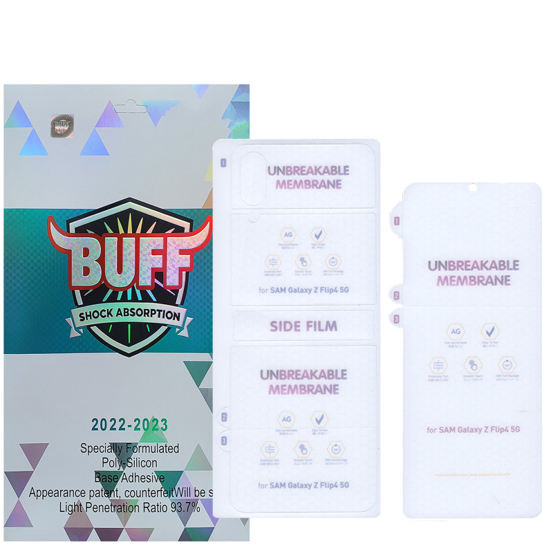 محافظ صفحه نمایش و پشت گوشی سامسونگ Galaxy Z Flip 4 بوف مات مدل Hydrogel-Matte - Buff Hydrogel-Matte Galaxy Z Flip 4 back and Screen Protector