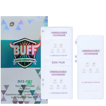 محافظ صفحه نمایش و پشت گوشی سامسونگ Galaxy Z Flip 4 بوف مات مدل Hydrogel-Matte - Buff Hydrogel-Matte Galaxy Z Flip 4 back and Screen Protector