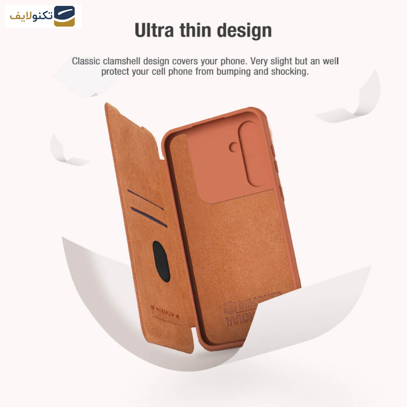 کاور کلاسوری گوشی سامسونگ Galaxy A55 5G نیلکین مدل Qin Pro Leather Case - Nillkin Qin Pro Series Leather case for Samsung Galaxy A55 5G