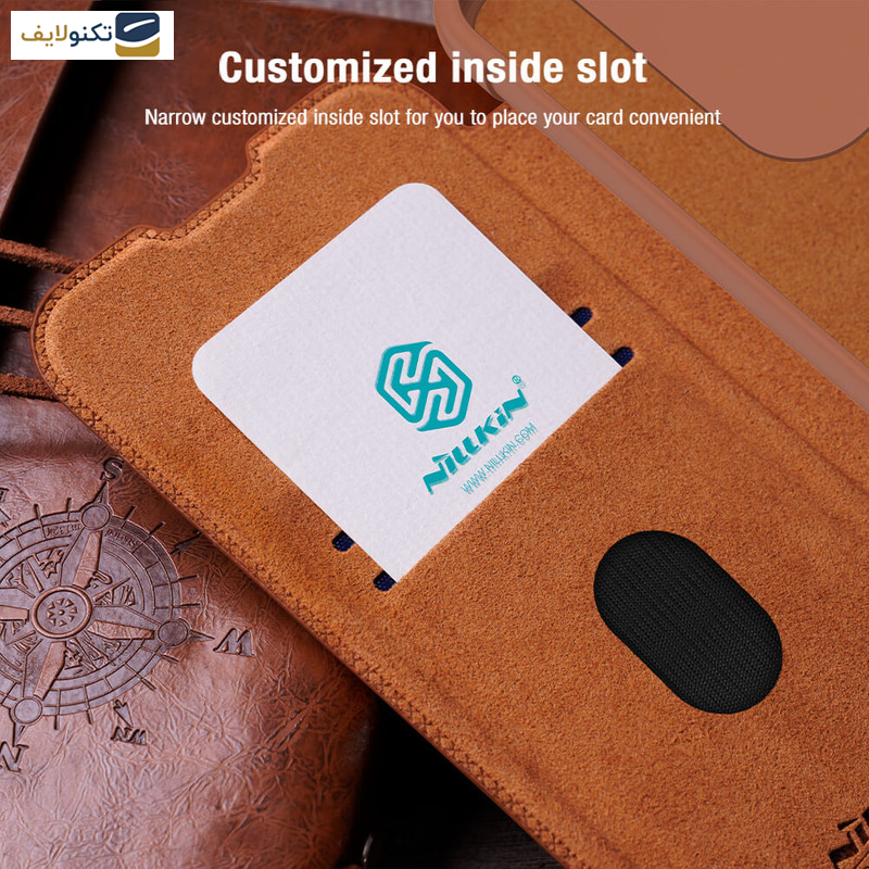 کاور کلاسوری گوشی سامسونگ Galaxy A55 5G نیلکین مدل Qin Pro Leather Case - Nillkin Qin Pro Series Leather case for Samsung Galaxy A55 5G