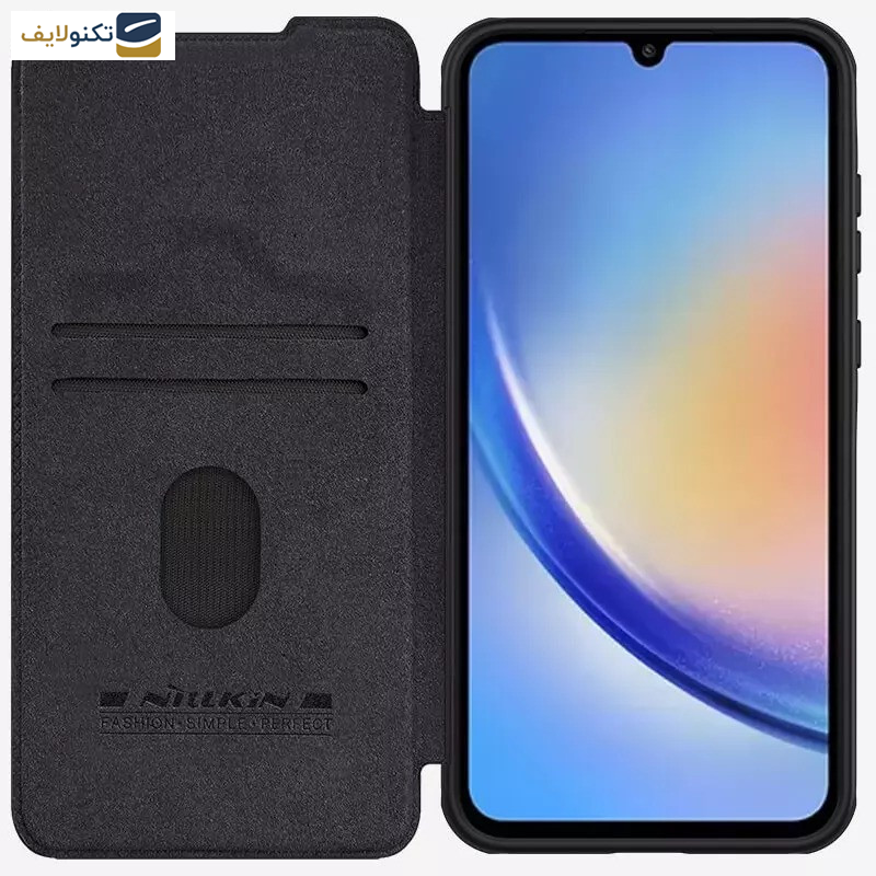 کاور کلاسوری گوشی سامسونگ Galaxy A55 5G نیلکین مدل Qin Pro Leather Case - Nillkin Qin Pro Series Leather case for Samsung Galaxy A55 5G
