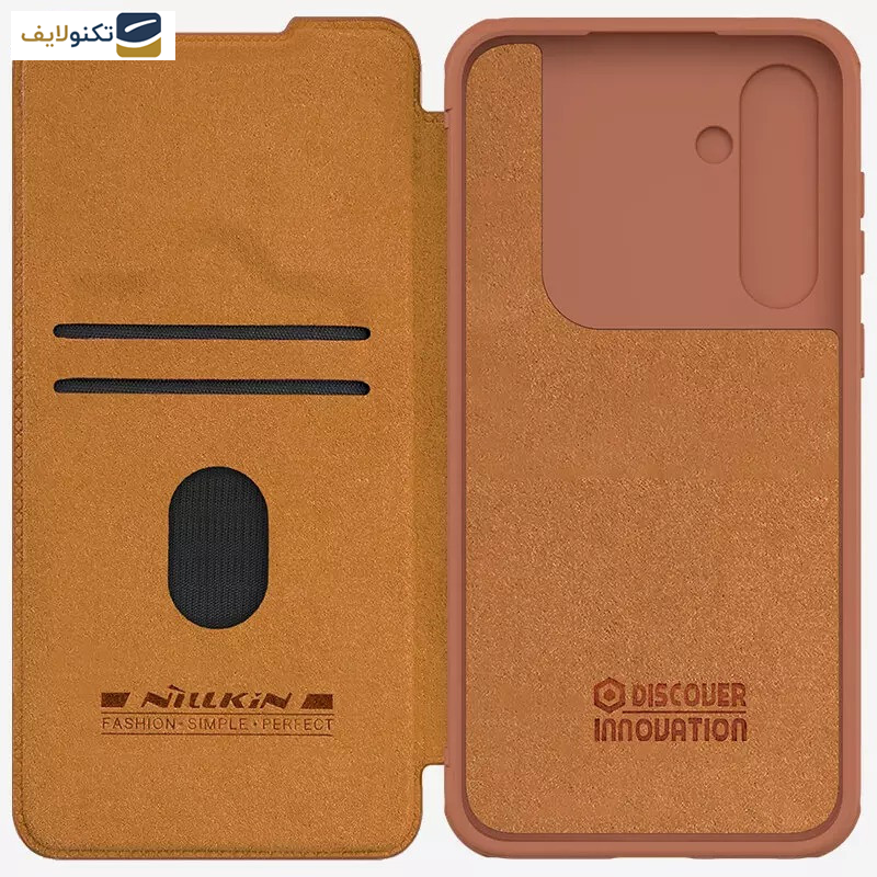 کاور کلاسوری گوشی سامسونگ Galaxy A55 5G نیلکین مدل Qin Pro Leather Case - Nillkin Qin Pro Series Leather case for Samsung Galaxy A55 5G