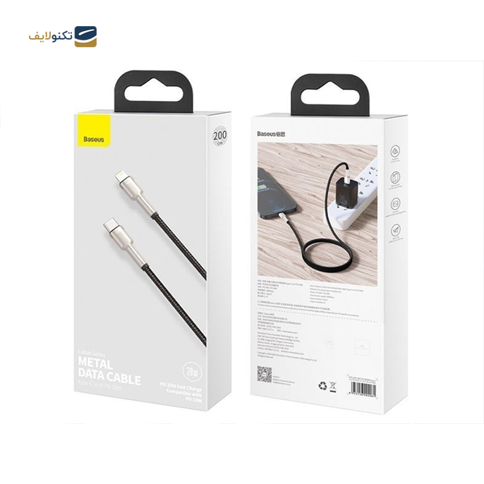 کابل تایپ سی به لایتنینگ باسئوس مدل CATLJK-A01 به طول 1 متر - CATLJK-A01 Type-C to Lightning Cable
