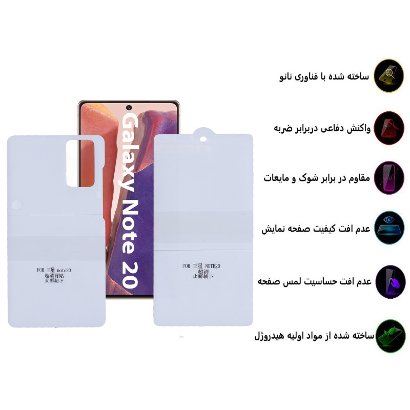 محافظ صفحه نمایش و پشت گوشی سامسونگ Galaxy Note 20 بوف مدل Epic16 - Epicoy Galaxy Note 20 Epic16 back and Screen Protector