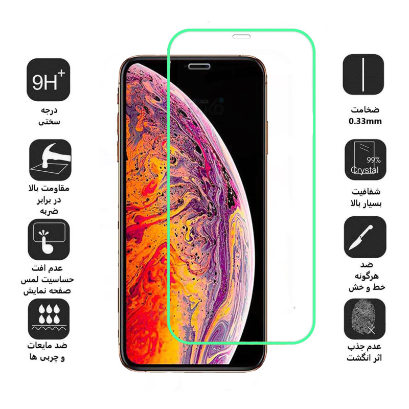 گلس گوشی اپل iPhone 11 Pro / iPhone X / iPhone XS بوف مدل Neon - buff Iphone 11 Pro / Iphone X / Iphone XS Neon Screen Protector