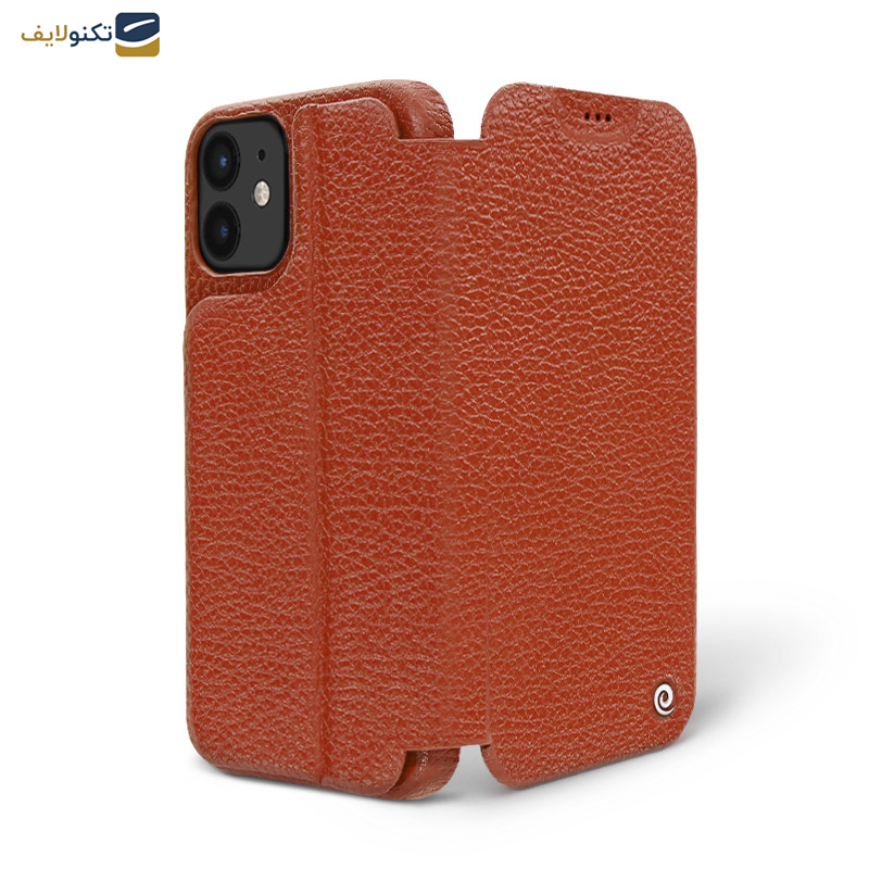 کیف کلاسوری گوشی اپل iPhone 12 mini اگرت مدل Floater چرمی  - Egret Floater Genuine Leather Stand Folder Bag For Apple iPhone 12 mini