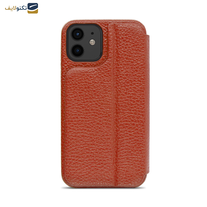 کیف کلاسوری گوشی اپل iPhone 12 mini اگرت مدل Floater چرمی  - Egret Floater Genuine Leather Stand Folder Bag For Apple iPhone 12 mini