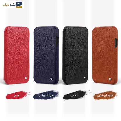 کیف کلاسوری گوشی اپل iPhone 12 mini اگرت مدل Floater چرمی  - Egret Floater Genuine Leather Stand Folder Bag For Apple iPhone 12 mini