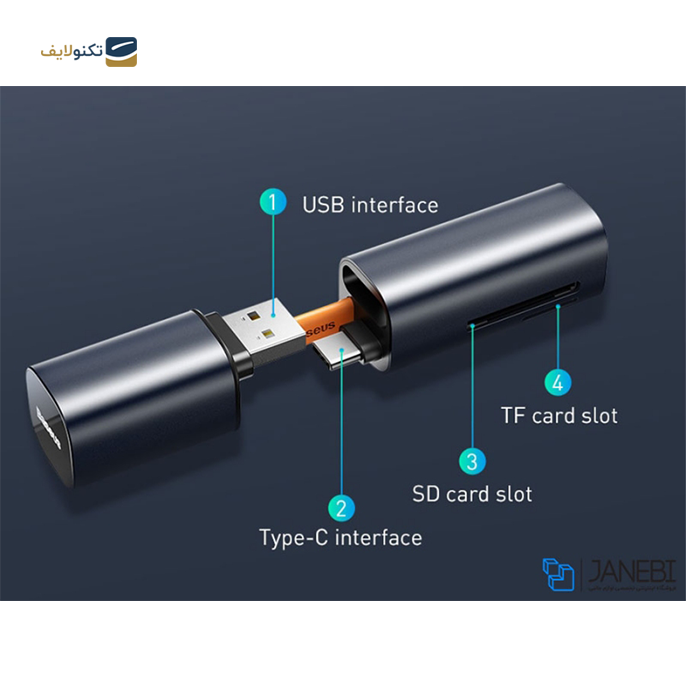  مبدل Otg و رم ریدر باسئوس مدل CADKQ A0G - CADKQ A0G