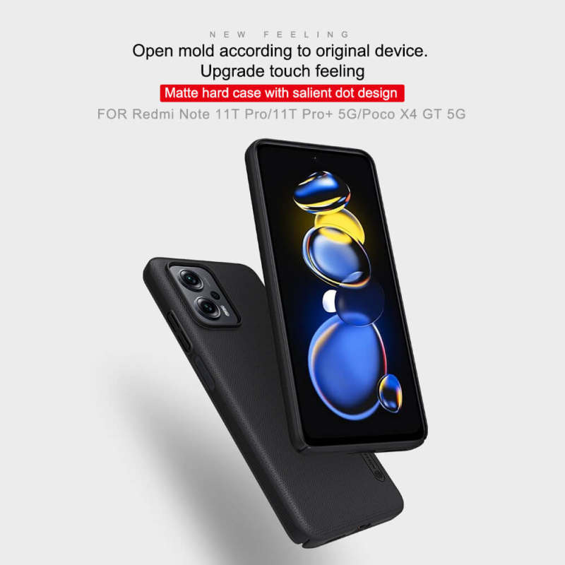 کاور گوشی شیائومی Poco X4 GT 5G/Redmi Note 11T Pro/Redmi Note 11T Pro Plus/Redmi K50i 5G نیلکین مدل Super Frosted Shield  - Nillkin Super Frosted Shield cover for Poco X4 GT 5G/Redmi Note 11T Pro/Redmi Note 11T Pro Plus/Redmi K50i 5G