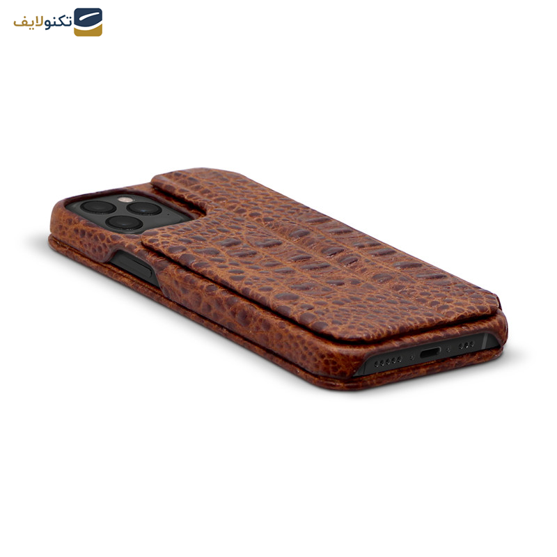 کیف کلاسوری گوشی اپل iPhone 12 Pro Max اگرت مدل Croco چرمی - Egret Croco Genuine Leather Stand Folder Bag For Apple iPhone 12 Pro Max
