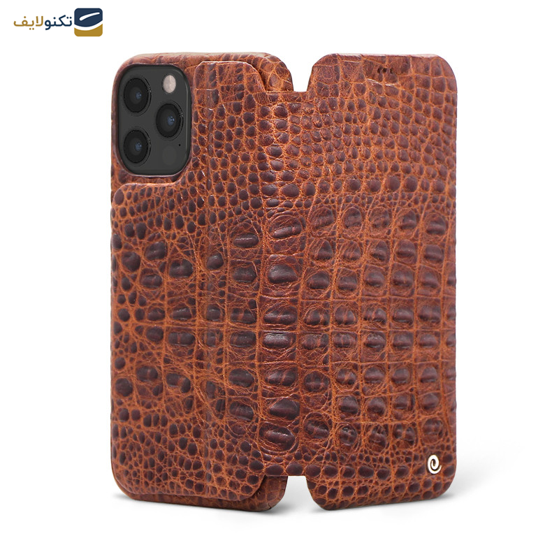 کیف کلاسوری گوشی اپل iPhone 12 Pro Max اگرت مدل Croco چرمی - Egret Croco Genuine Leather Stand Folder Bag For Apple iPhone 12 Pro Max