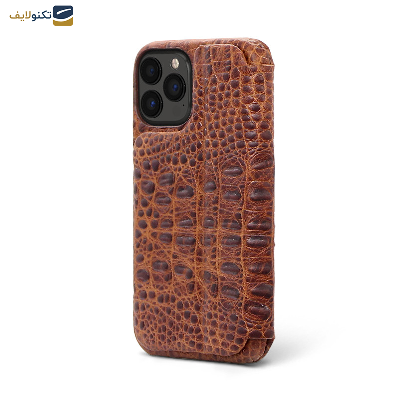 کیف کلاسوری گوشی اپل iPhone 13 Pro Max اگرت مدل Croco چرمی - Egret Croco Genuine Leather Stand Folder Bag For Apple iPhone 13 Pro Max