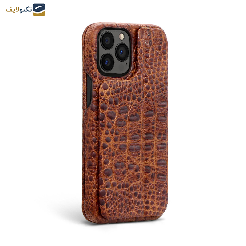 کیف کلاسوری گوشی اپل iPhone 13 Pro Max اگرت مدل Croco چرمی - Egret Croco Genuine Leather Stand Folder Bag For Apple iPhone 13 Pro Max