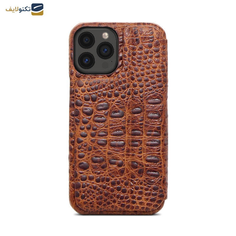 کیف کلاسوری گوشی اپل iPhone 13 Pro Max اگرت مدل Croco چرمی - Egret Croco Genuine Leather Stand Folder Bag For Apple iPhone 13 Pro Max