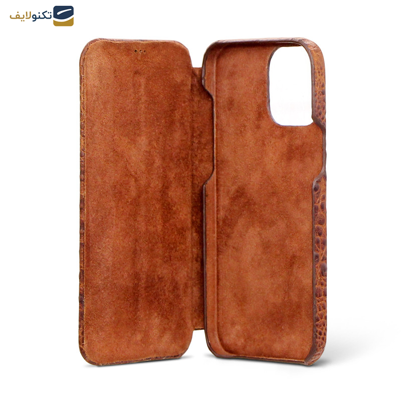 کیف کلاسوری گوشی اپل iPhone 13 Pro Max اگرت مدل Croco چرمی - Egret Croco Genuine Leather Stand Folder Bag For Apple iPhone 13 Pro Max