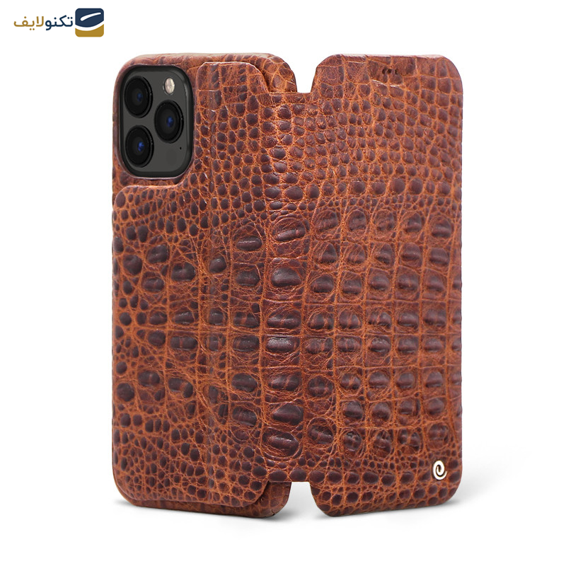 کیف کلاسوری گوشی اپل iPhone 13 Pro Max اگرت مدل Croco چرمی - Egret Croco Genuine Leather Stand Folder Bag For Apple iPhone 13 Pro Max